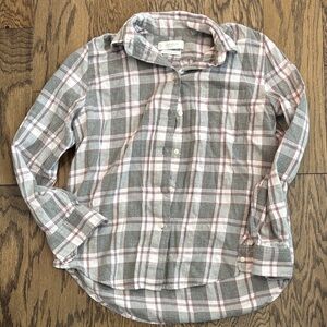 Plaid women’s Shirt - Gray and Pink